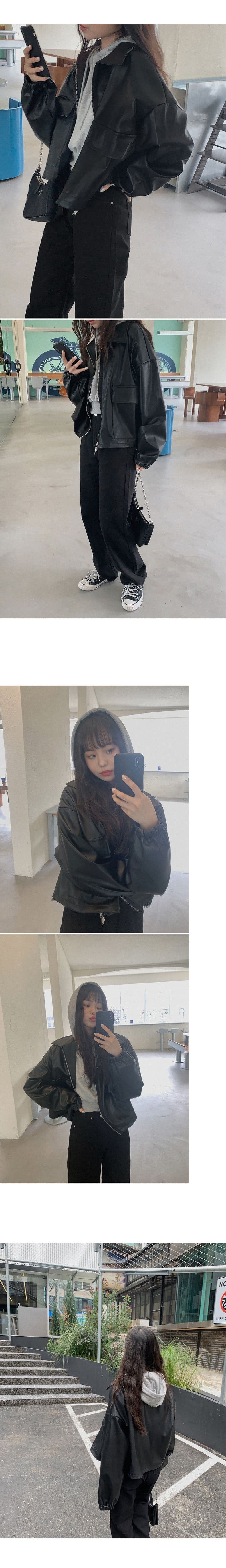 한국 chic 여름 레트로 항구 바람 스탠드 칼라 지퍼 디자인 루즈핏 캐주얼 다용도 긴팔 쇼트 스타일 여성 코트 상세 이미지 8