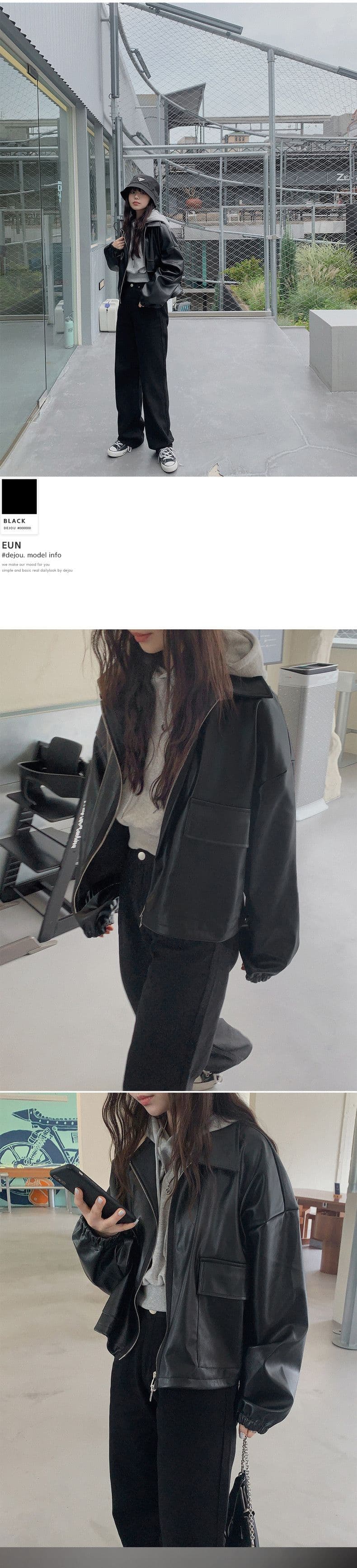 한국 chic 여름 레트로 항구 바람 스탠드 칼라 지퍼 디자인 루즈핏 캐주얼 다용도 긴팔 쇼트 스타일 여성 코트 상세 이미지 12