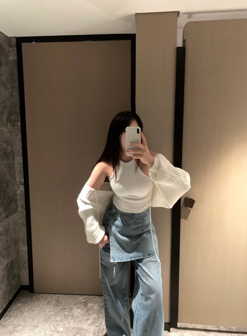 지금 외국 가스 랩스커트팬츠 수 있습니다. 철거 투피스 세트 레트로 주머니 디자인 한 바람 다용도 청바지 상세 이미지 14