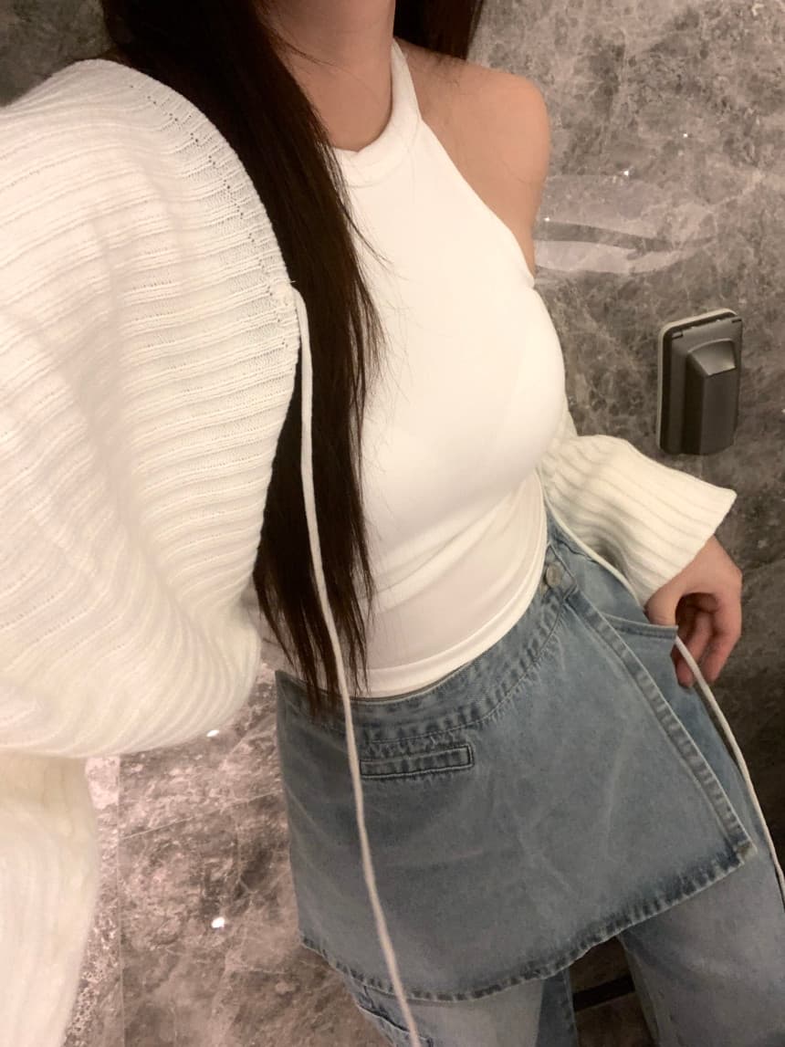 지금 외국 가스 랩스커트팬츠 수 있습니다. 철거 투피스 세트 레트로 주머니 디자인 한 바람 다용도 청바지 상세 이미지 22