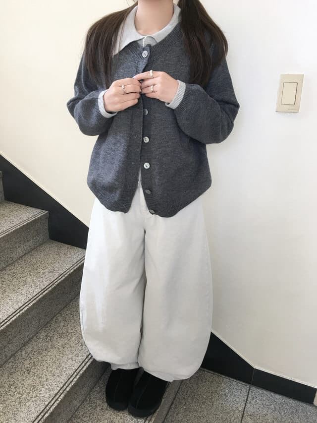지금 레트로 stud 징 뒤에 벨트 디자인 넓은 다리 루즈핏 청바지 상세 이미지 41