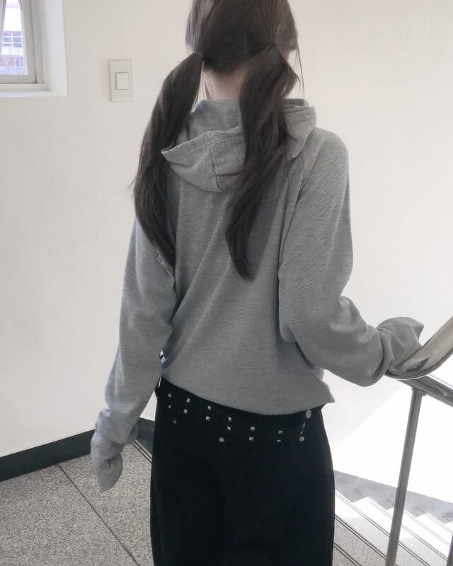 지금 레트로 stud 징 뒤에 벨트 디자인 넓은 다리 루즈핏 청바지 상세 이미지 68