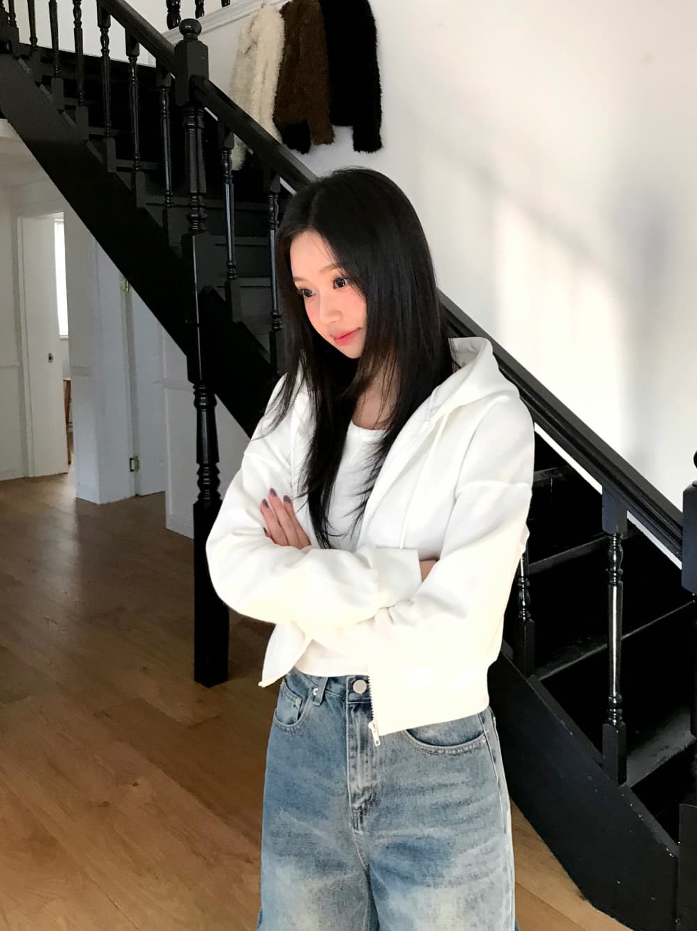 지금 워크웨어 바람 루즈핏 바닥 청소 슬림해 보이는 모통이 칼 와이드 레그 팬츠 캐주얼 긴 바지 상세 이미지 67