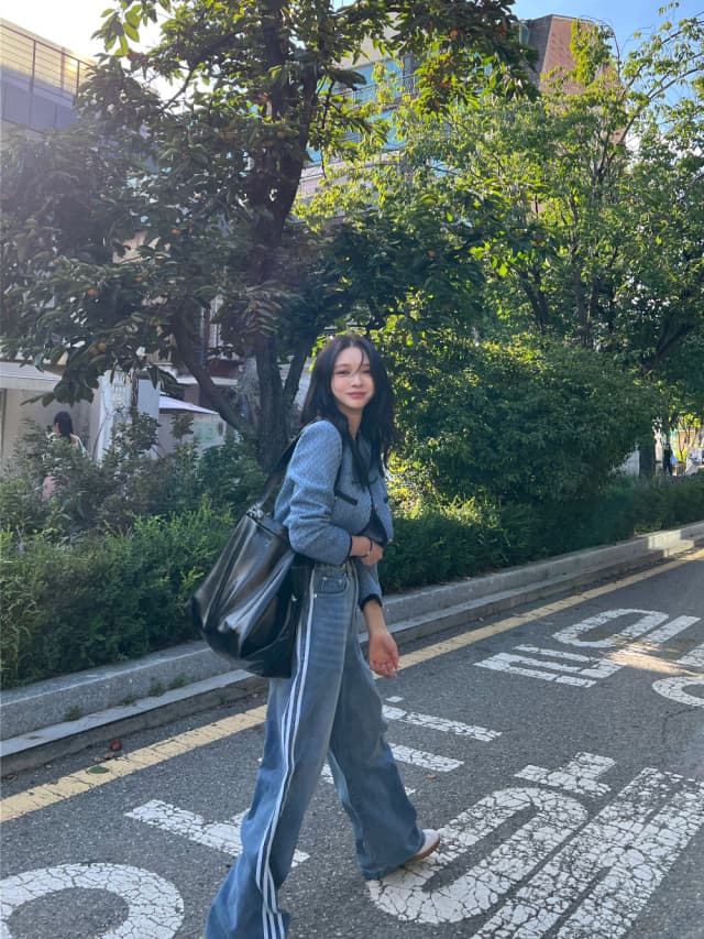 지금 26 봄 외국 가스 기사 바 테두리 장식 루즈핏 다용도 청바지 이미지 3