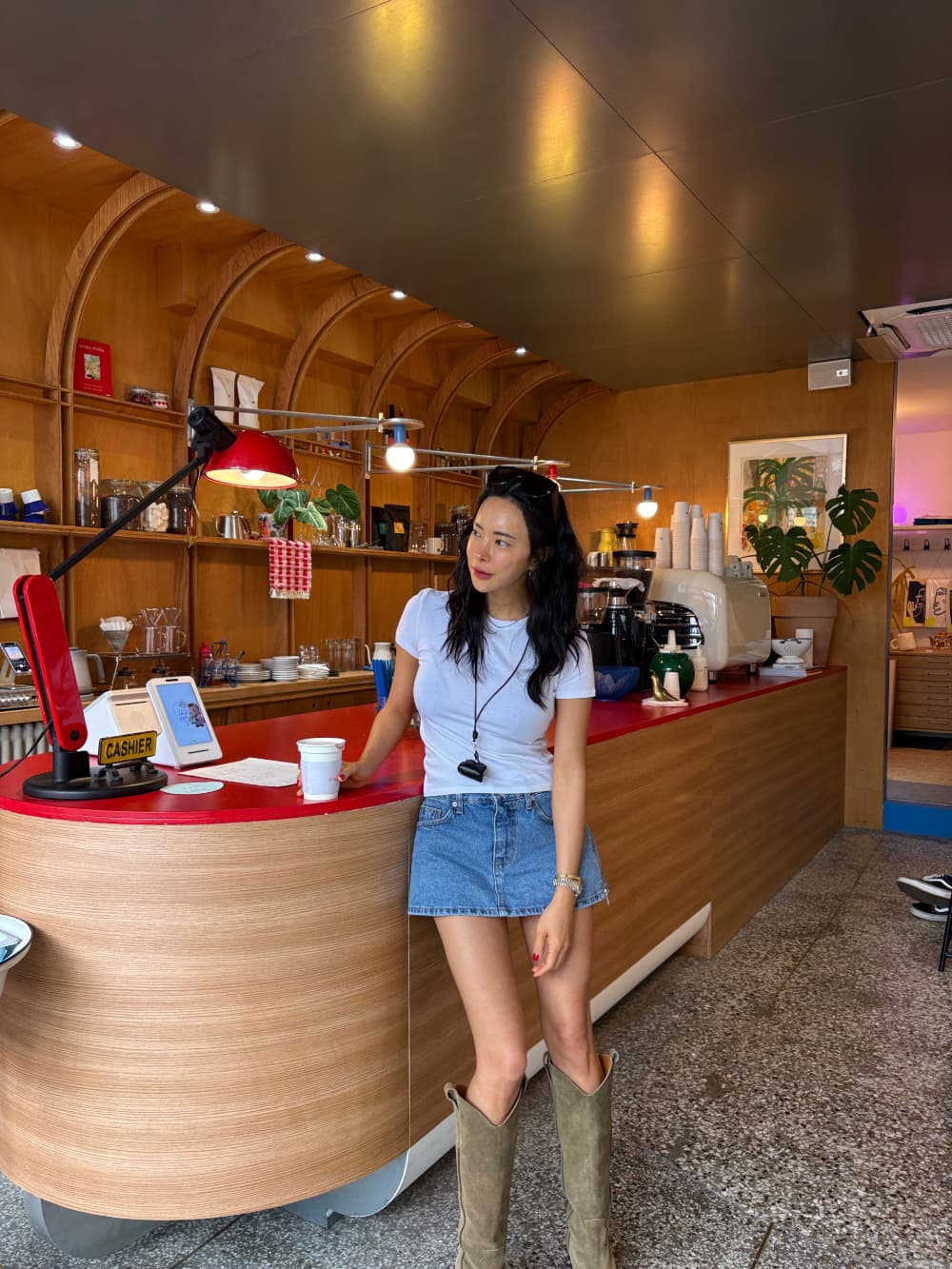 지금 가을 somerz 세련된 잘 생긴 측면 지퍼 트임 치마 스타일 데님 반바지 상세 이미지 20