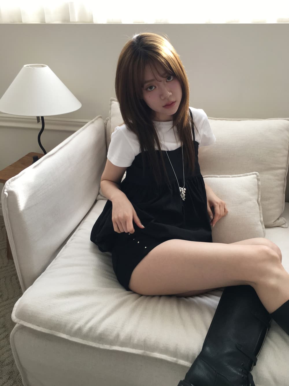 지금 ins 인터넷 유명인 핫걸 측면 연주 중 못 데님 핫 바지 반바지 상세 이미지 63