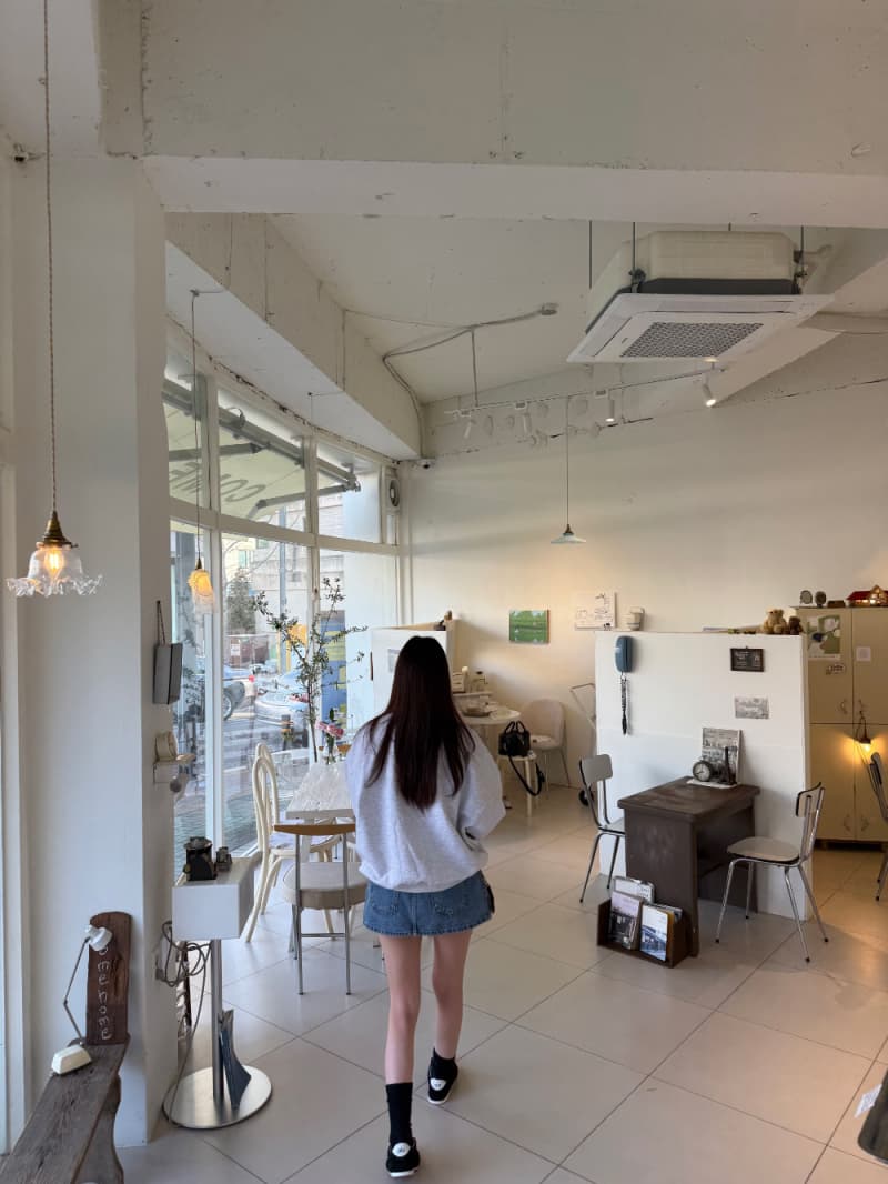 지금 핫걸 측면 투명 지퍼 트임 데님 치마바지 상세 이미지 8