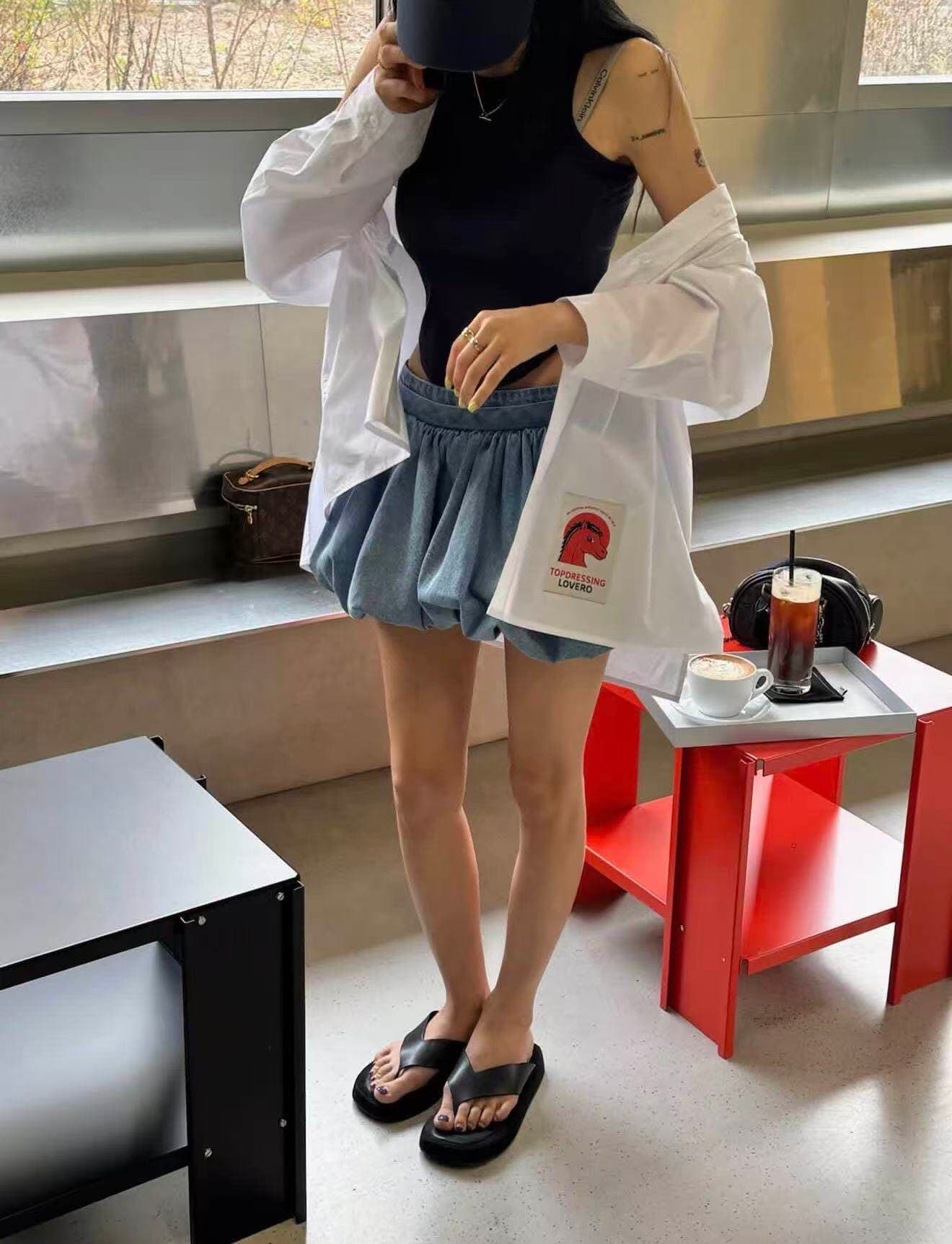 봄 여름 패션 다용도 꽃밭 데님 반바지 상세 이미지 32