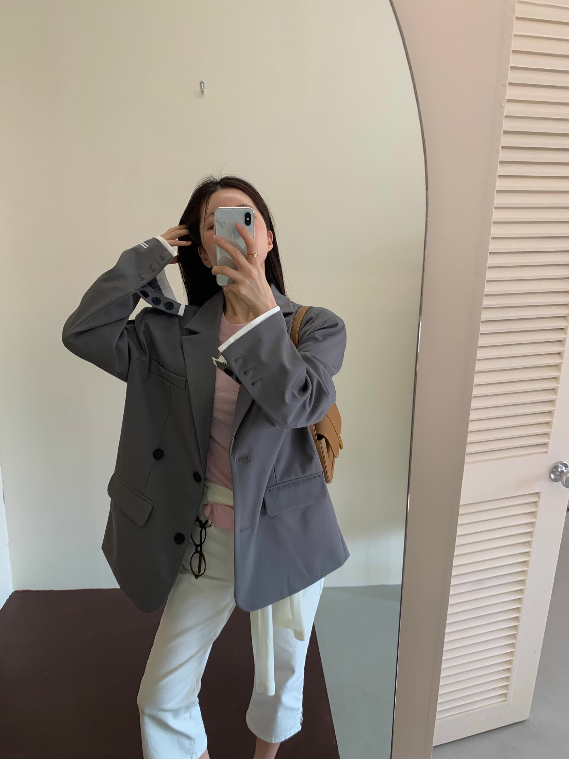 지금 ins 인터넷 유명인 미니멀리즘 다용도 하이웨이스트 슬림해 보이는 스트레이트 7 분 청바지 상세 이미지 94