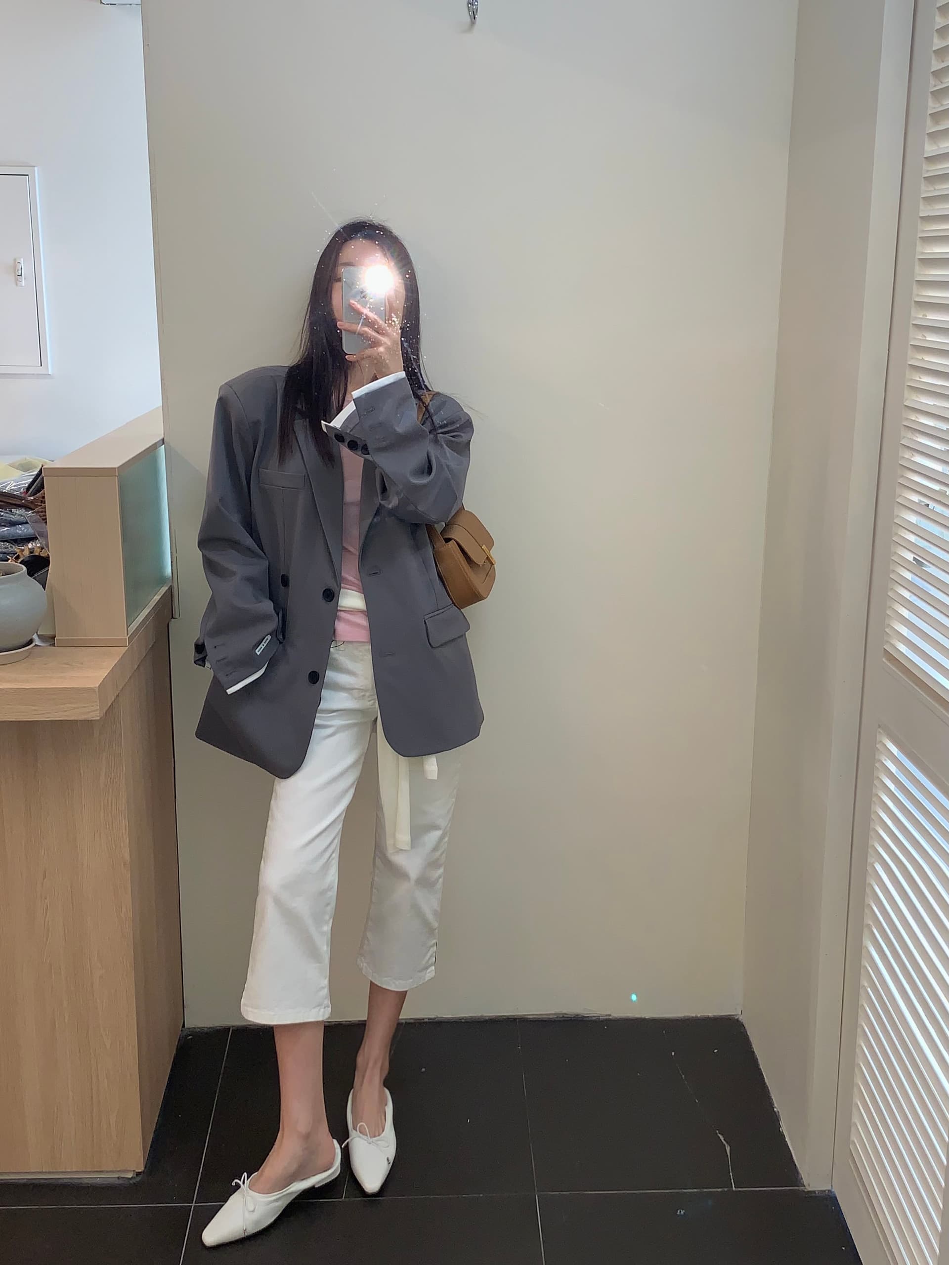 지금 ins 인터넷 유명인 미니멀리즘 다용도 하이웨이스트 슬림해 보이는 스트레이트 7 분 청바지 상세 이미지 96
