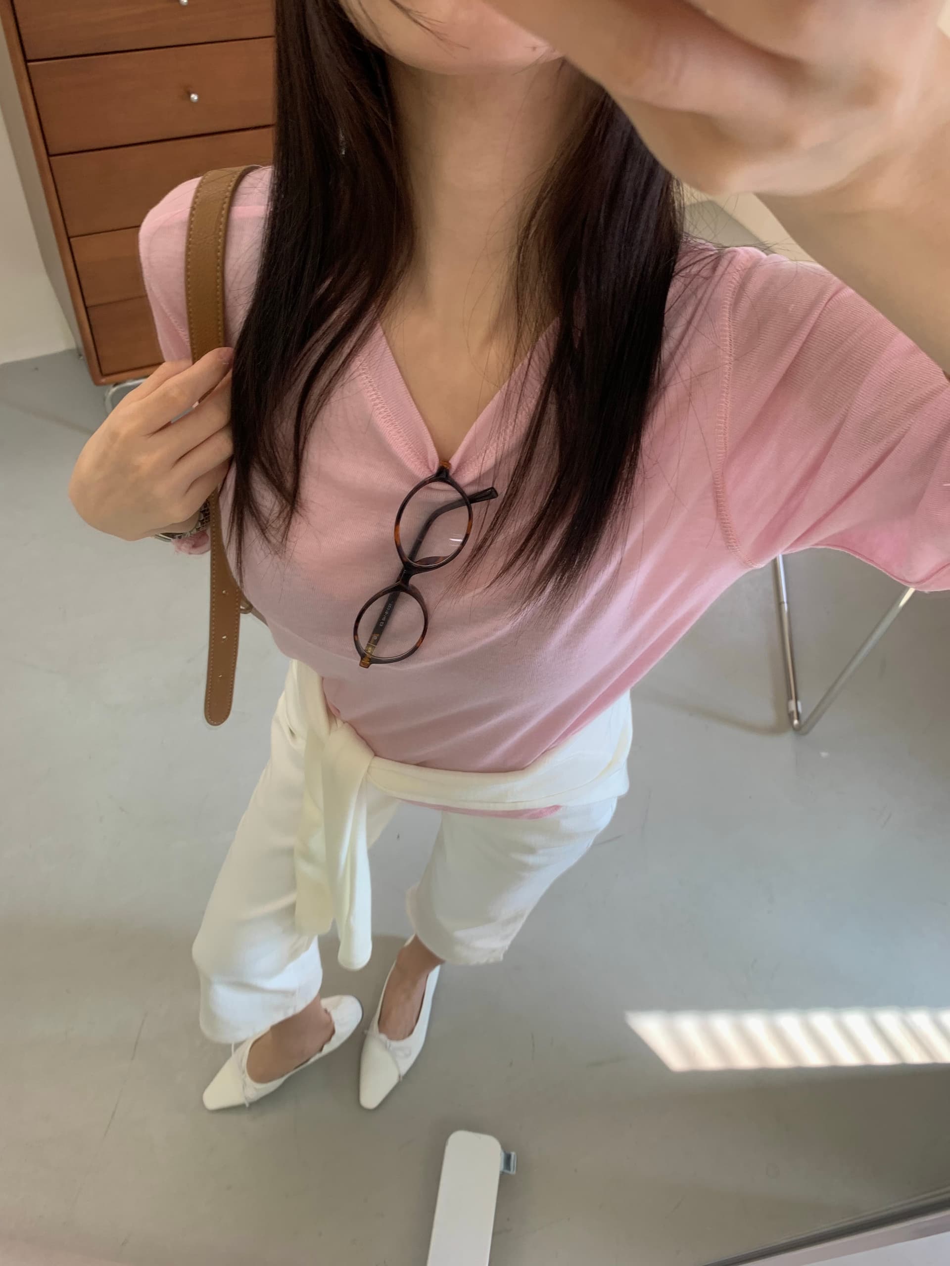 지금 ins 인터넷 유명인 미니멀리즘 다용도 하이웨이스트 슬림해 보이는 스트레이트 7 분 청바지 상세 이미지 104