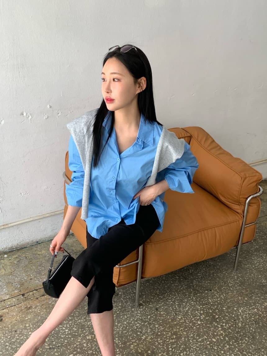 지금 ins 인터넷 유명인 미니멀리즘 다용도 하이웨이스트 슬림해 보이는 스트레이트 7 분 청바지 상세 이미지 49