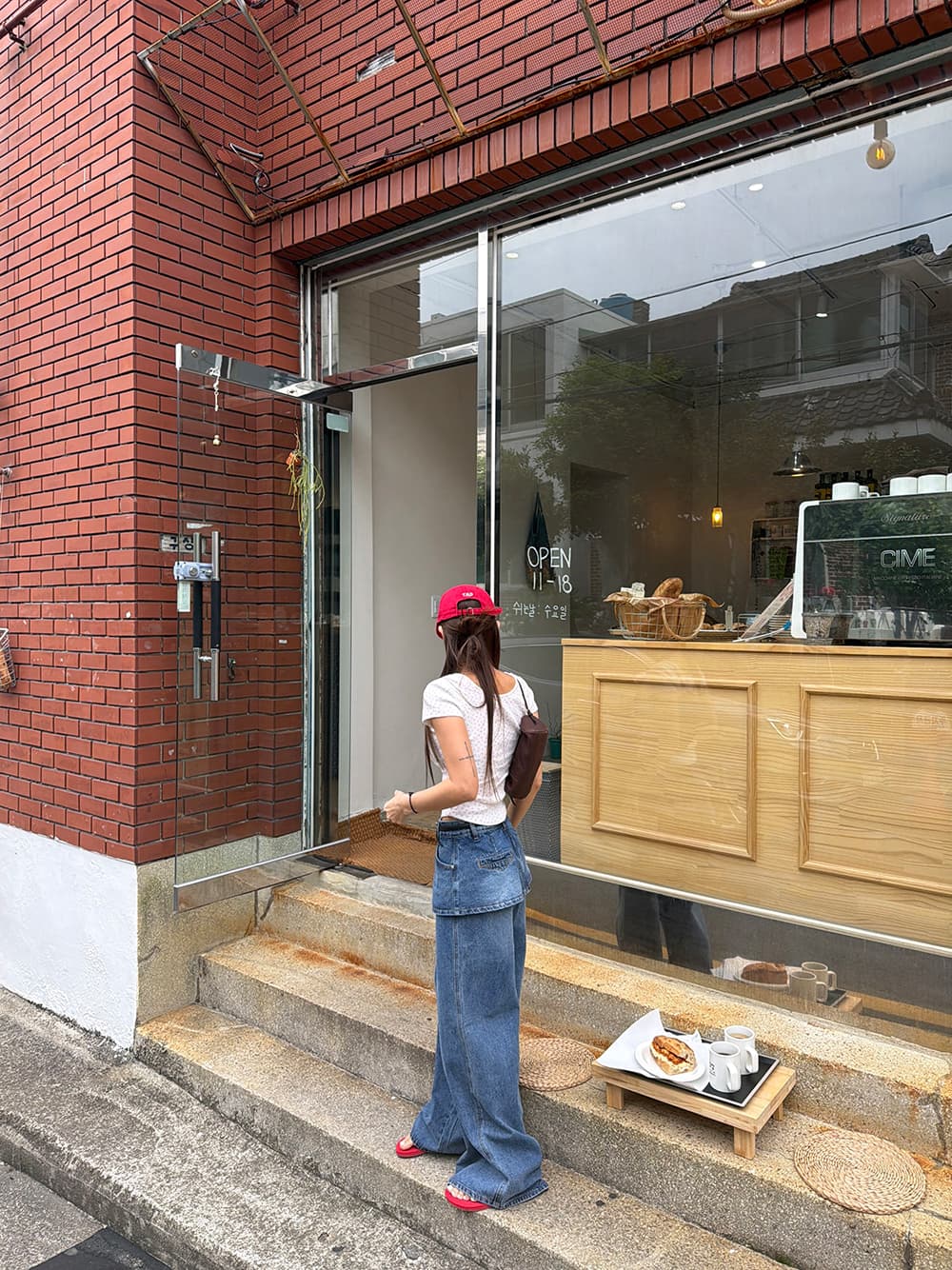 26 봄 세련된 개성 치마 스타일 계단식 페이크 레이어드 넓은 다리 트렌드 청바지 상세 이미지 25
