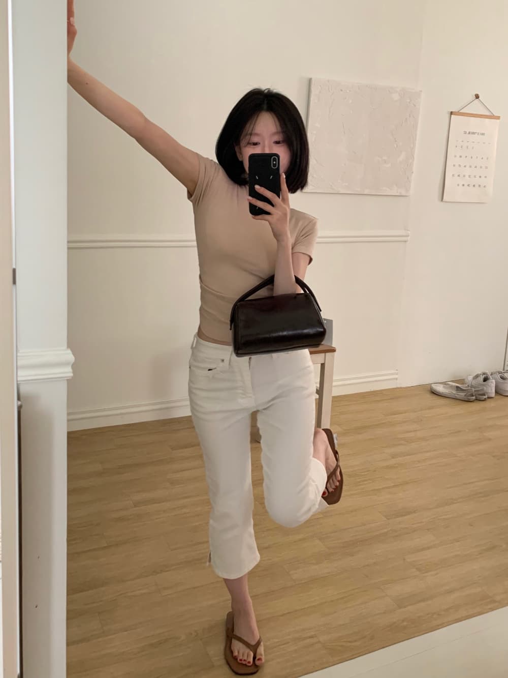 지금 봄 여름 새로운 패션 다용도 몸매 가꾸기 데님 8 점 바지 상세 이미지 20