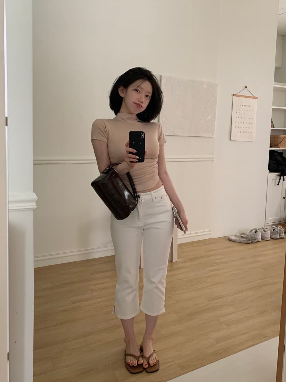 지금 봄 여름 새로운 패션 다용도 몸매 가꾸기 데님 8 점 바지 상세 이미지 25