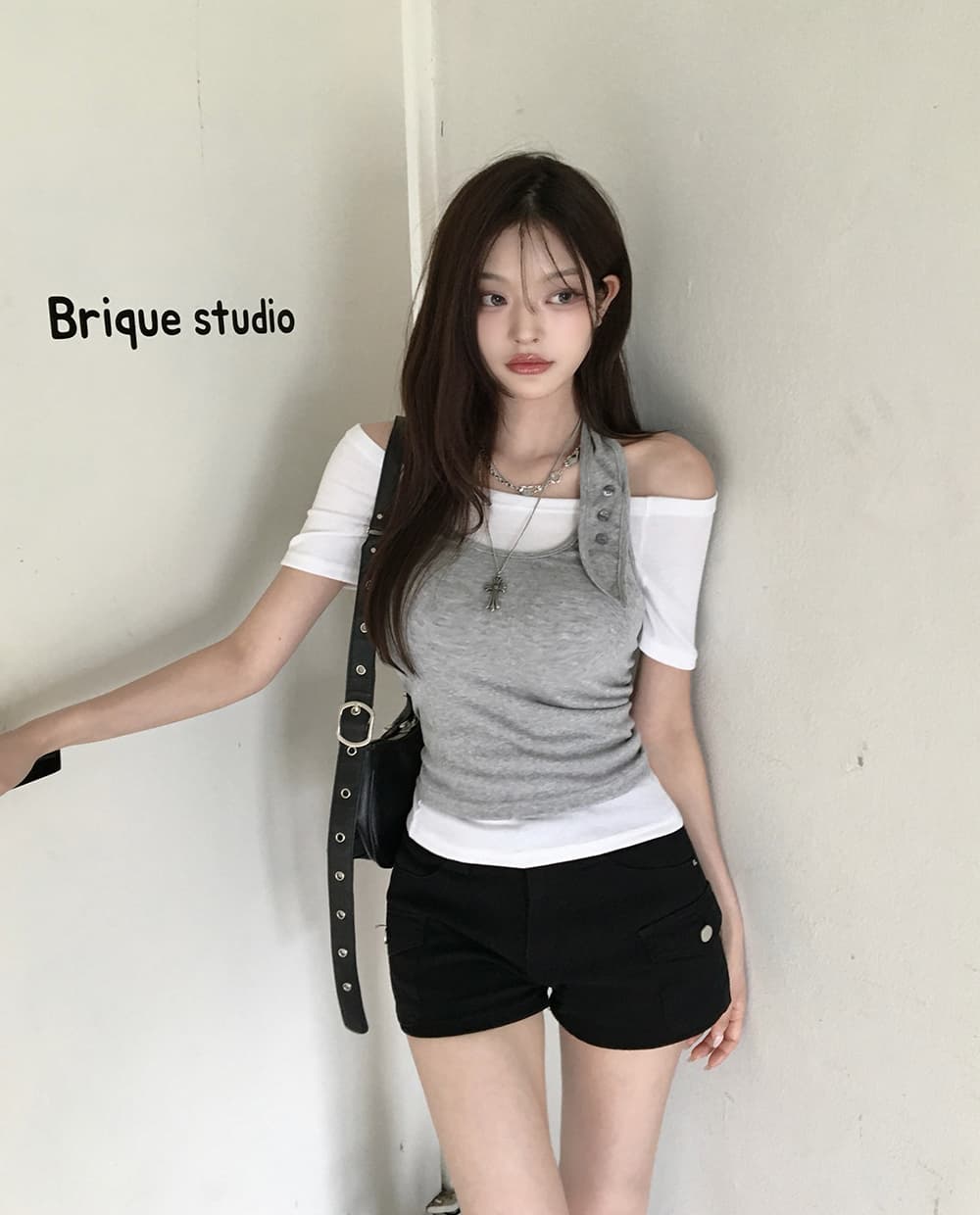 로우 웨이스트 초단 워크웨어 핫걸 반바지 상세 이미지 22