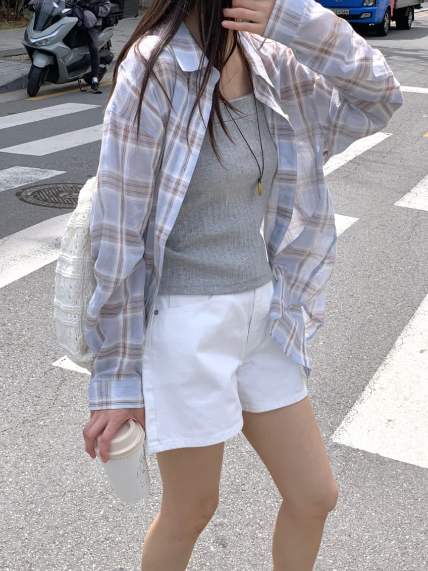 봄 여름 섹션 레트로 다용도 이후 주머니 자수 한 마디 데님 반바지 상세 이미지 9