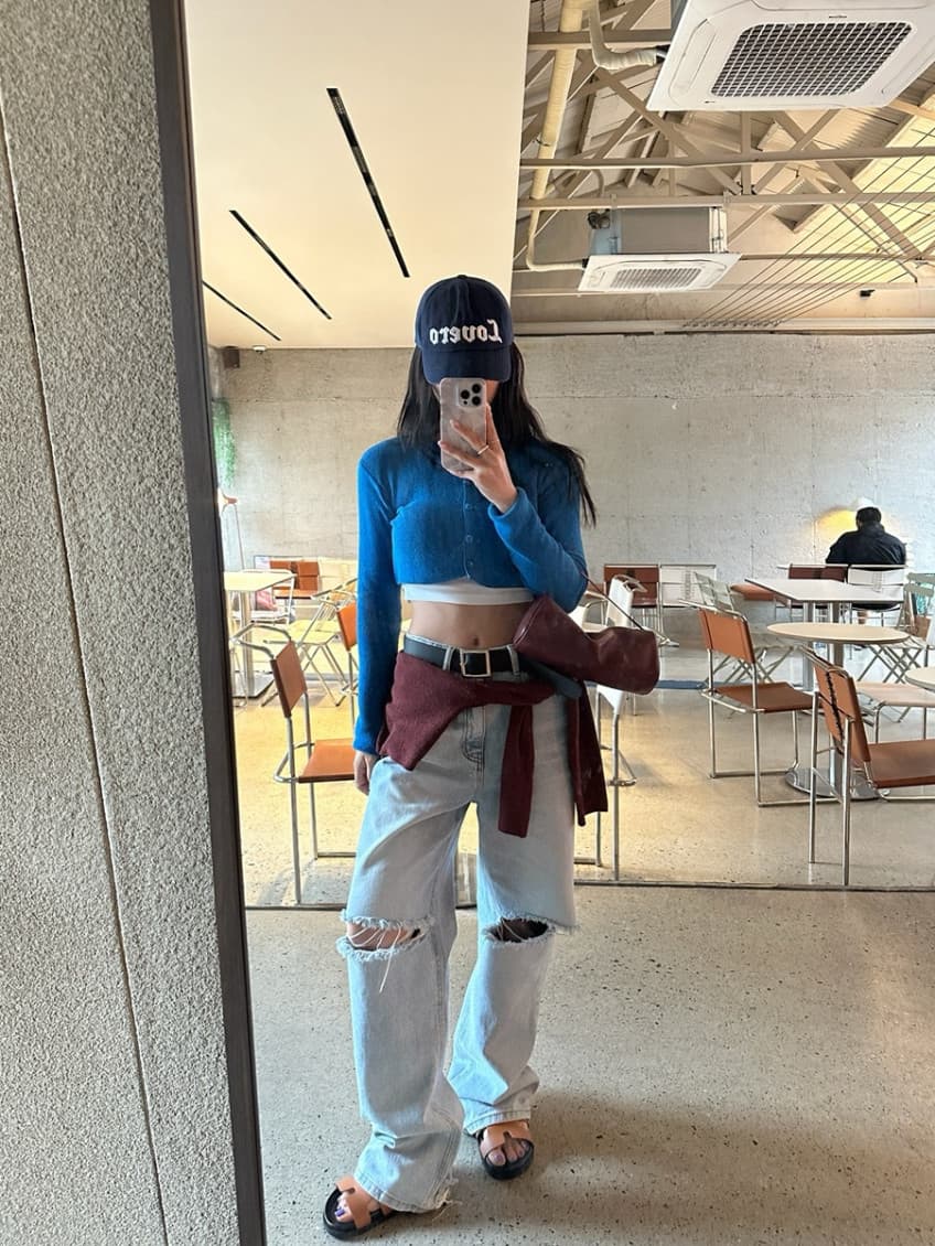 봄 여름 섹션 패션 다용도 찢어진 부분 청바지 상세 이미지 6