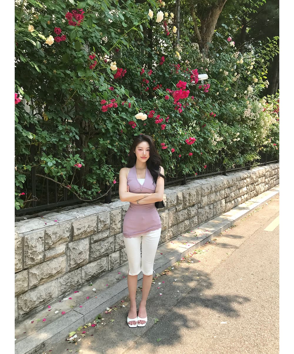지금 ins 인터넷 유명인 미니멀리즘 다용도 하이웨이스트 슬림해 보이는 스트레이트 7 분 청바지 상세 이미지 8