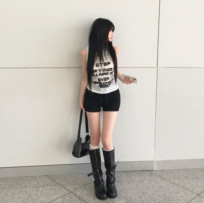 지금 여름 패션 다용도 펌프 로프 데님 반바지 상세 이미지 1