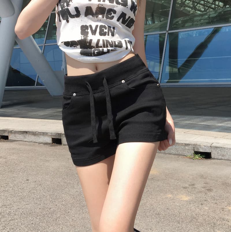 지금 여름 패션 다용도 펌프 로프 데님 반바지 상세 이미지 26