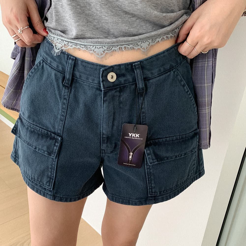 워크웨어 데님 반바지