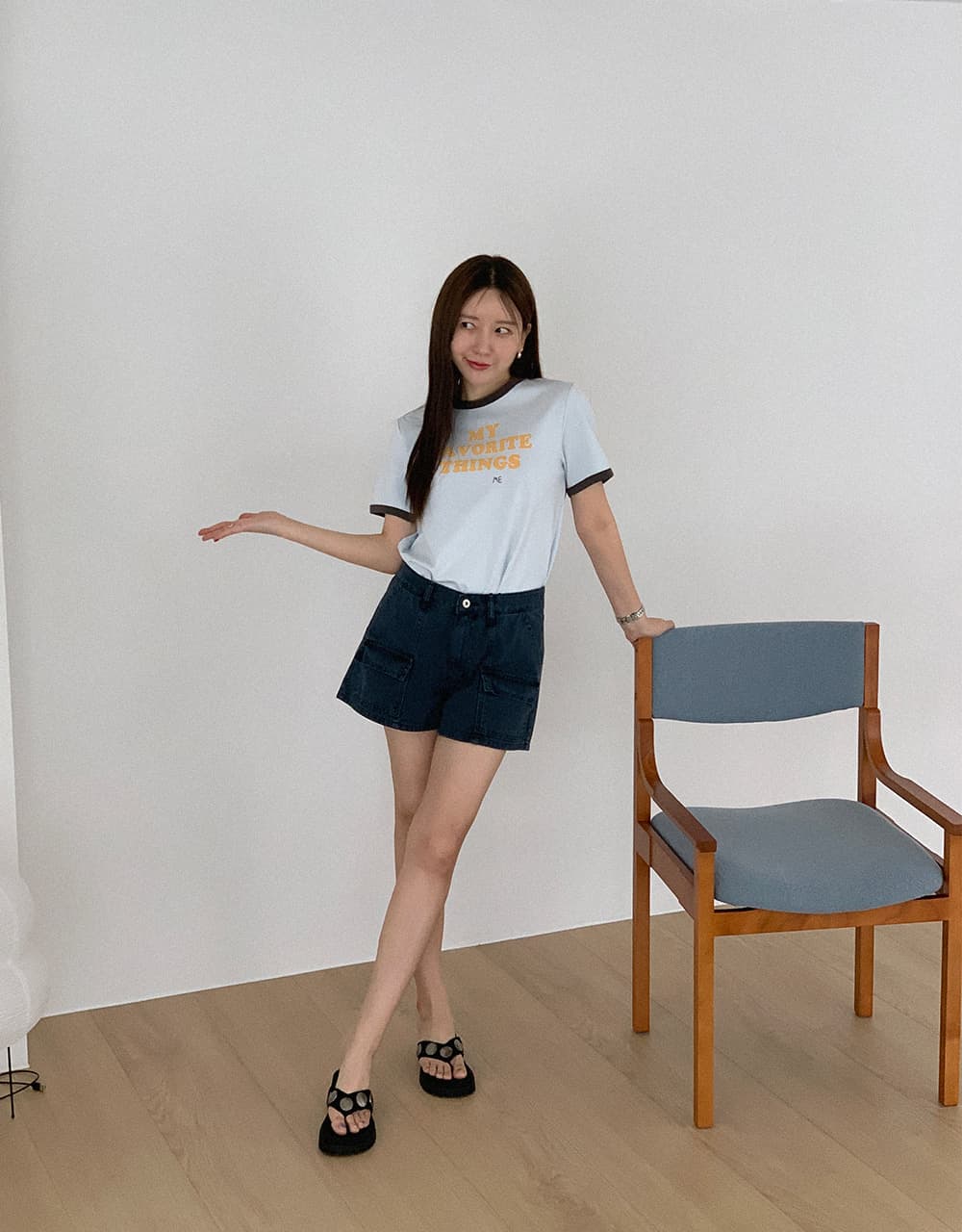 워크웨어 데님 반바지 상세 이미지 18