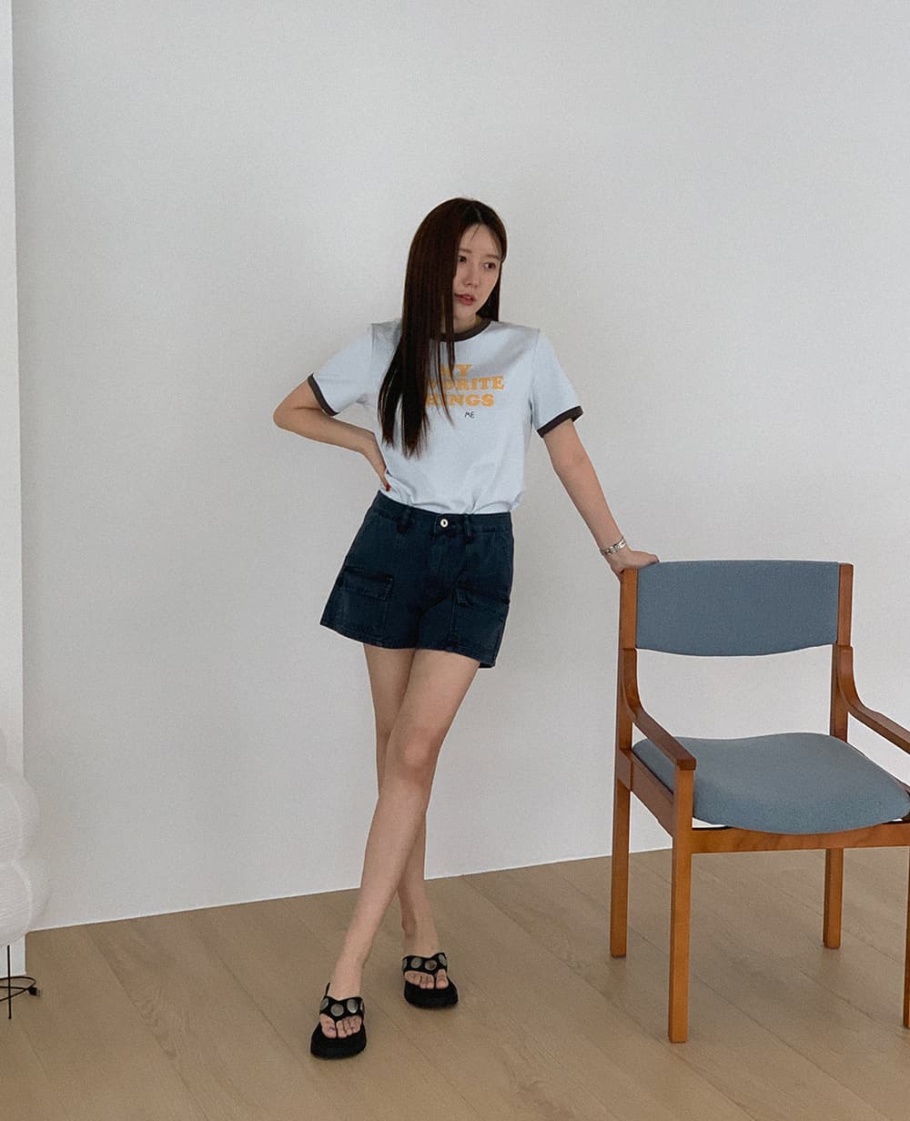 워크웨어 데님 반바지 상세 이미지 19