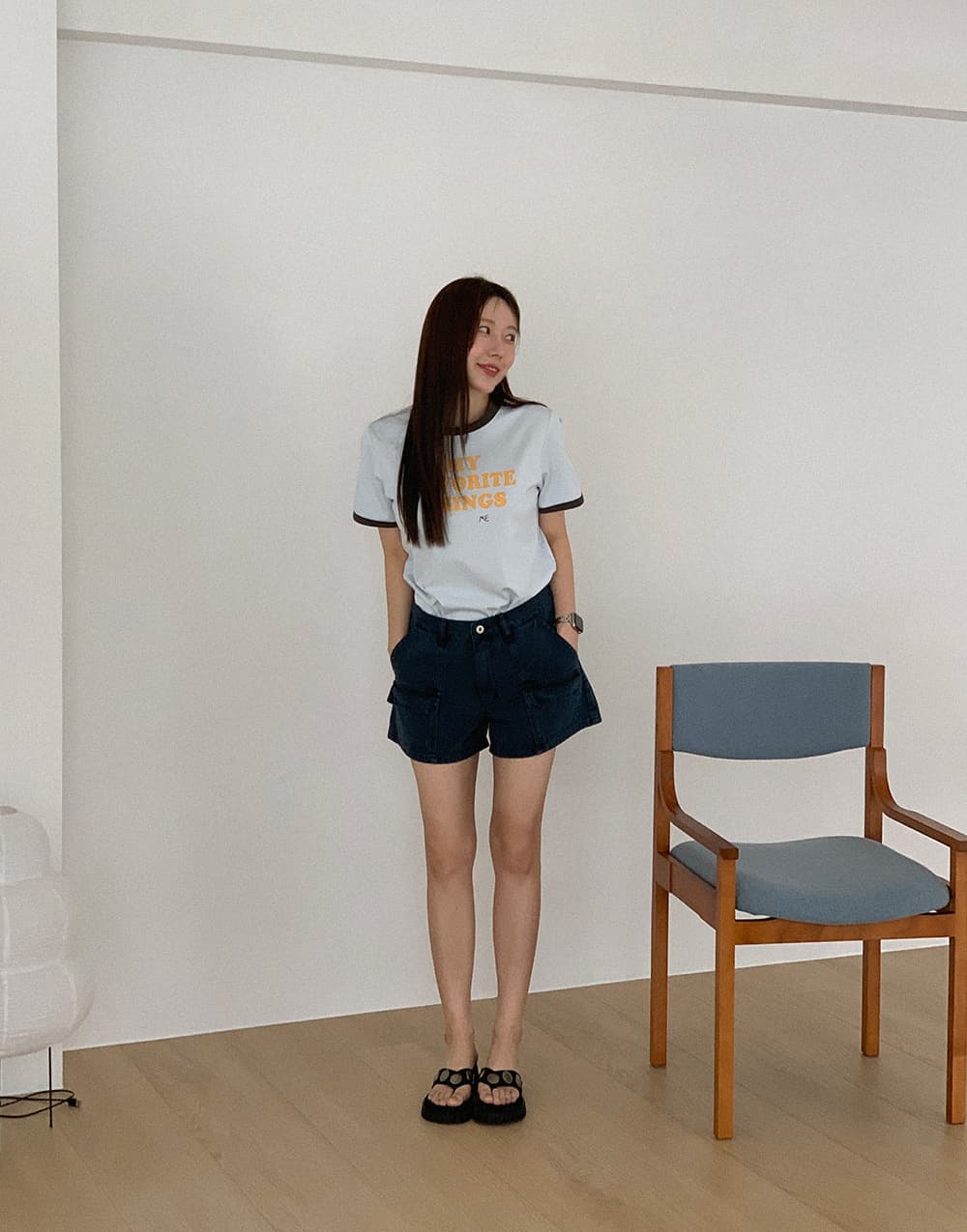 워크웨어 데님 반바지 상세 이미지 20