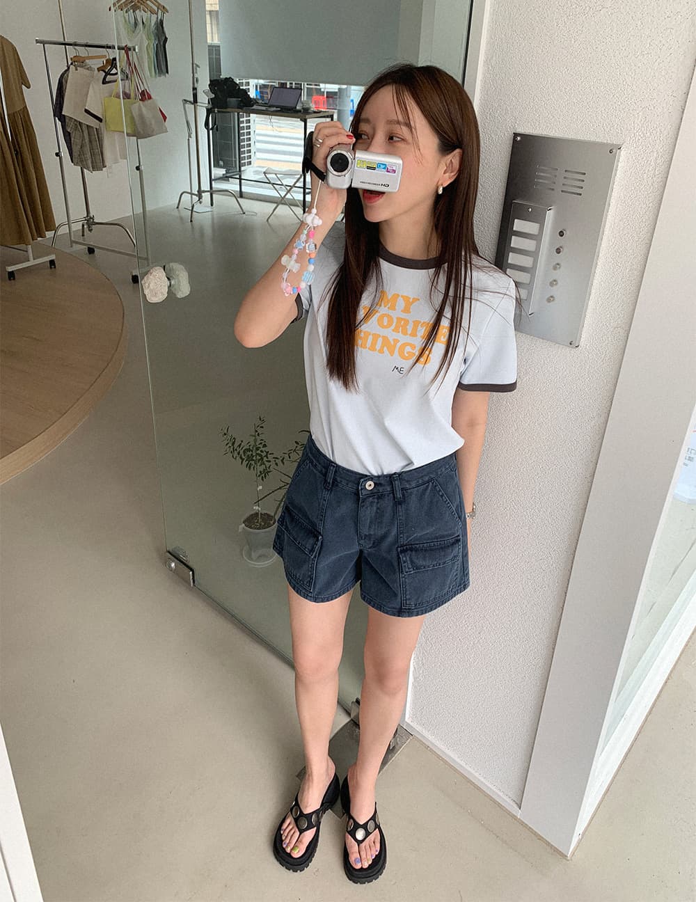 워크웨어 데님 반바지 상세 이미지 27