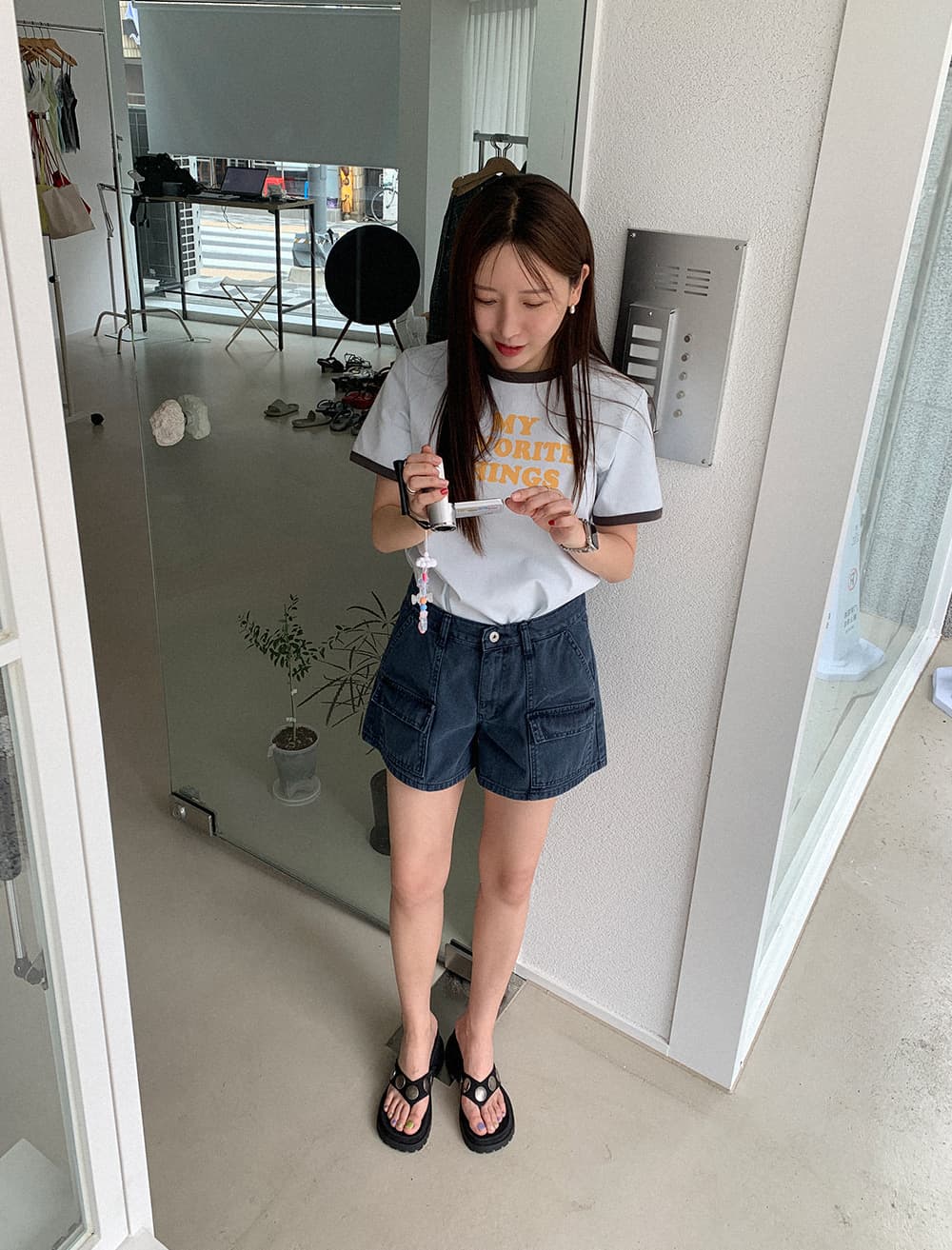 워크웨어 데님 반바지 상세 이미지 28