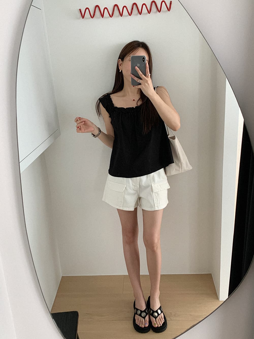 워크웨어 데님 반바지 상세 이미지 37