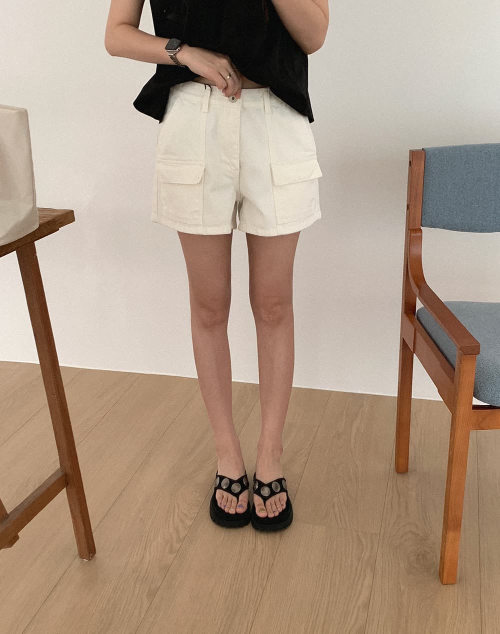 워크웨어 데님 반바지 상세 이미지 47