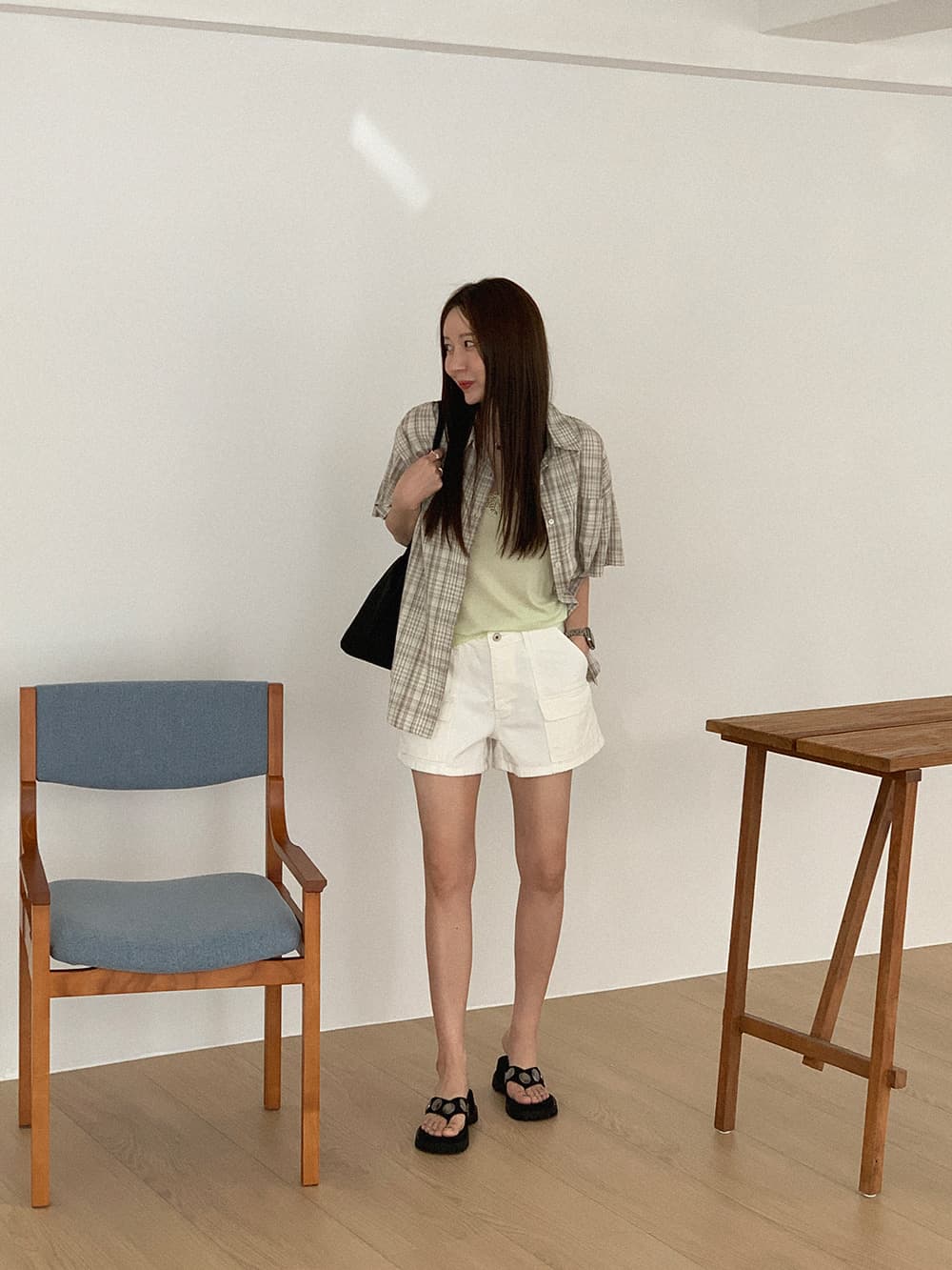 워크웨어 데님 반바지 상세 이미지 54