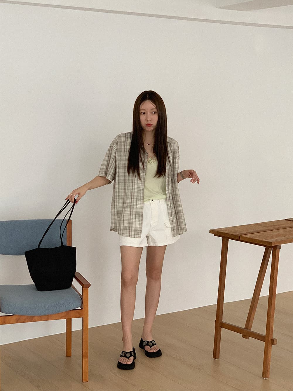 워크웨어 데님 반바지 상세 이미지 55