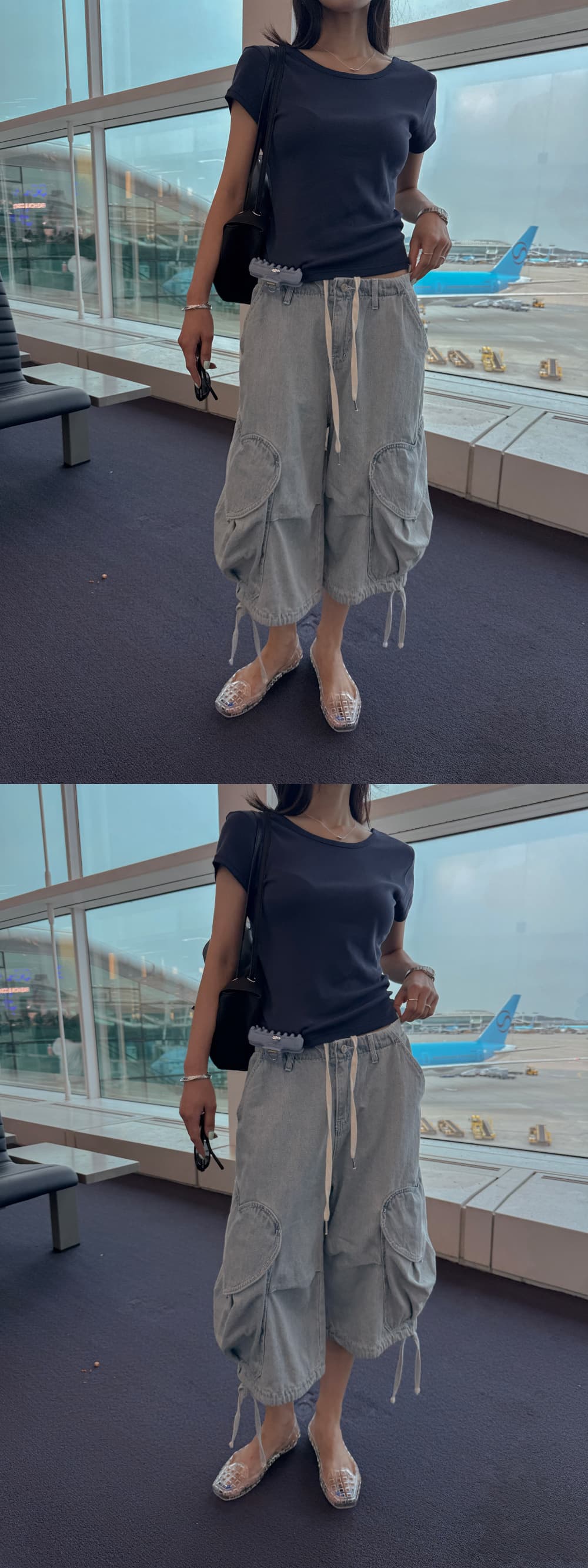여름 섹션 루즈핏 다용도 주머니 7 점 워크웨어 청바지 상세 이미지 43
