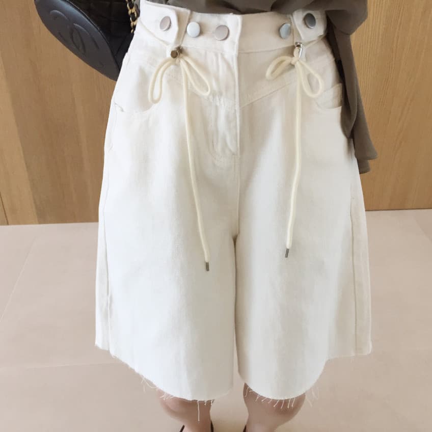 지금 고급 센스 펌프 로프 루즈핏 캐주얼 5 점 청바지 상세 이미지 2