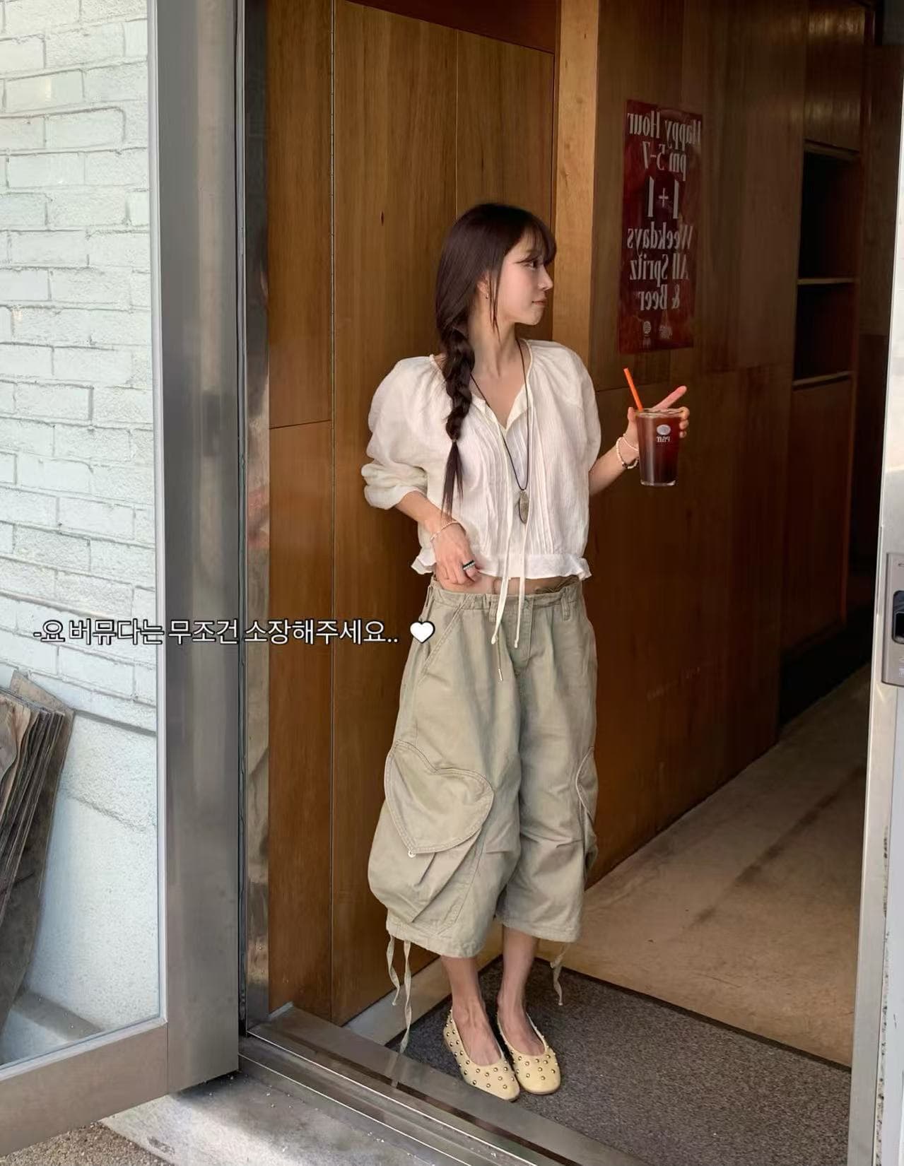 여름 섹션 루즈핏 다용도 주머니 7 점 워크웨어 청바지 상세 이미지 5