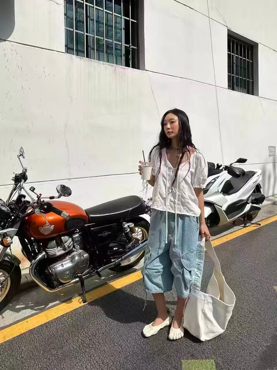 여름 섹션 루즈핏 다용도 주머니 7 점 워크웨어 청바지 상세 이미지 15