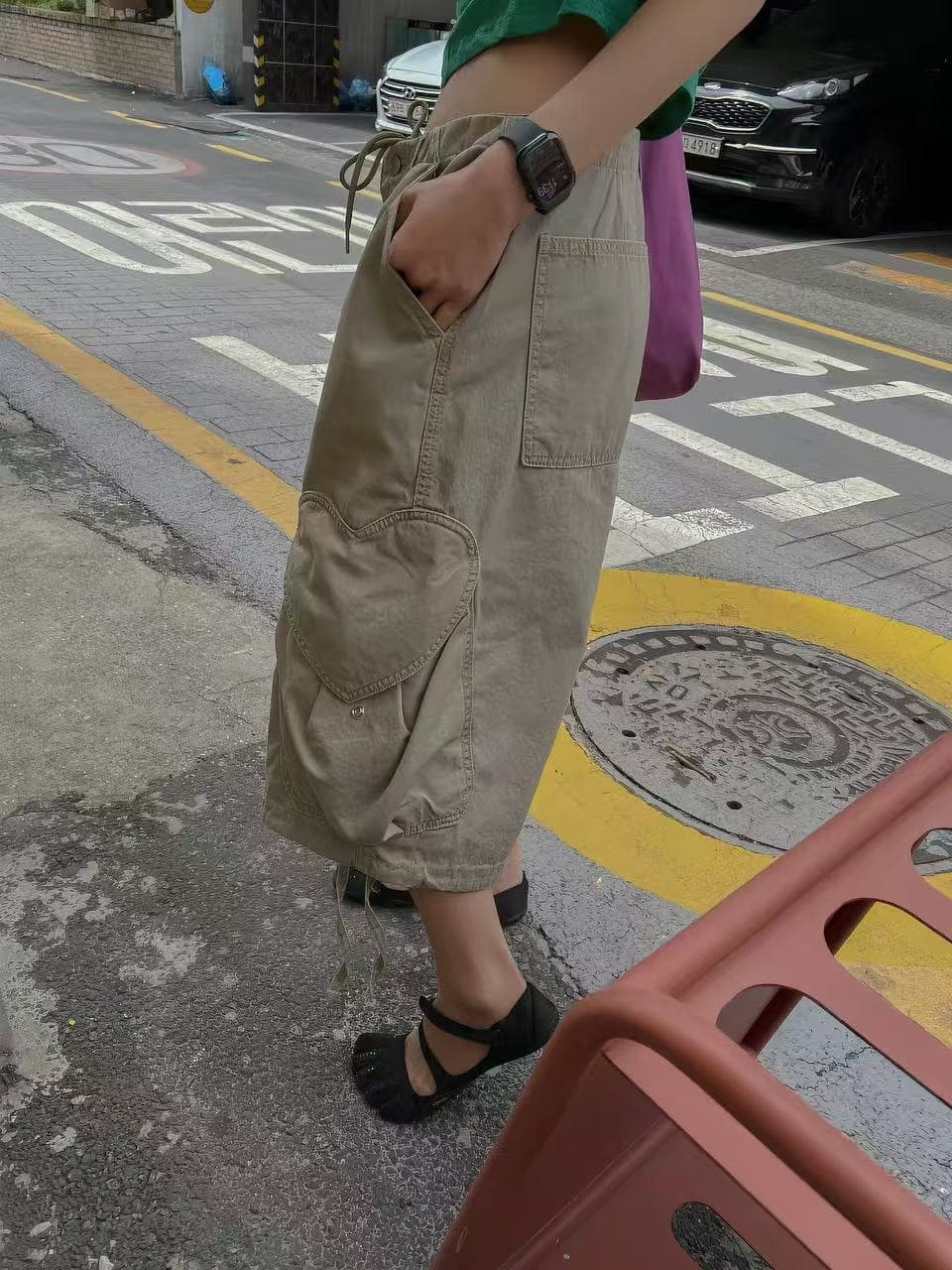 여름 섹션 루즈핏 다용도 주머니 7 점 워크웨어 청바지 상세 이미지 33