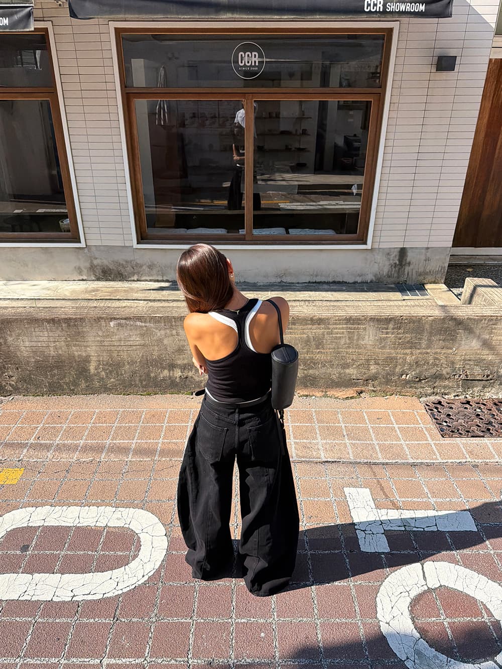26 가을 개성 넓은 다리 단색 캐주얼 청바지 상세 이미지 22