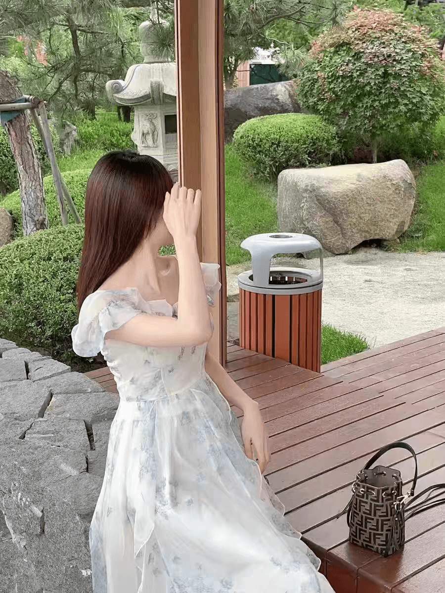 해변가 휴가 바람 슬립 드레스 실 프랑스식 프릴 해변 드레스 분위기 센스 롱 스커트 우아한 요정 팬 상세 이미지 6