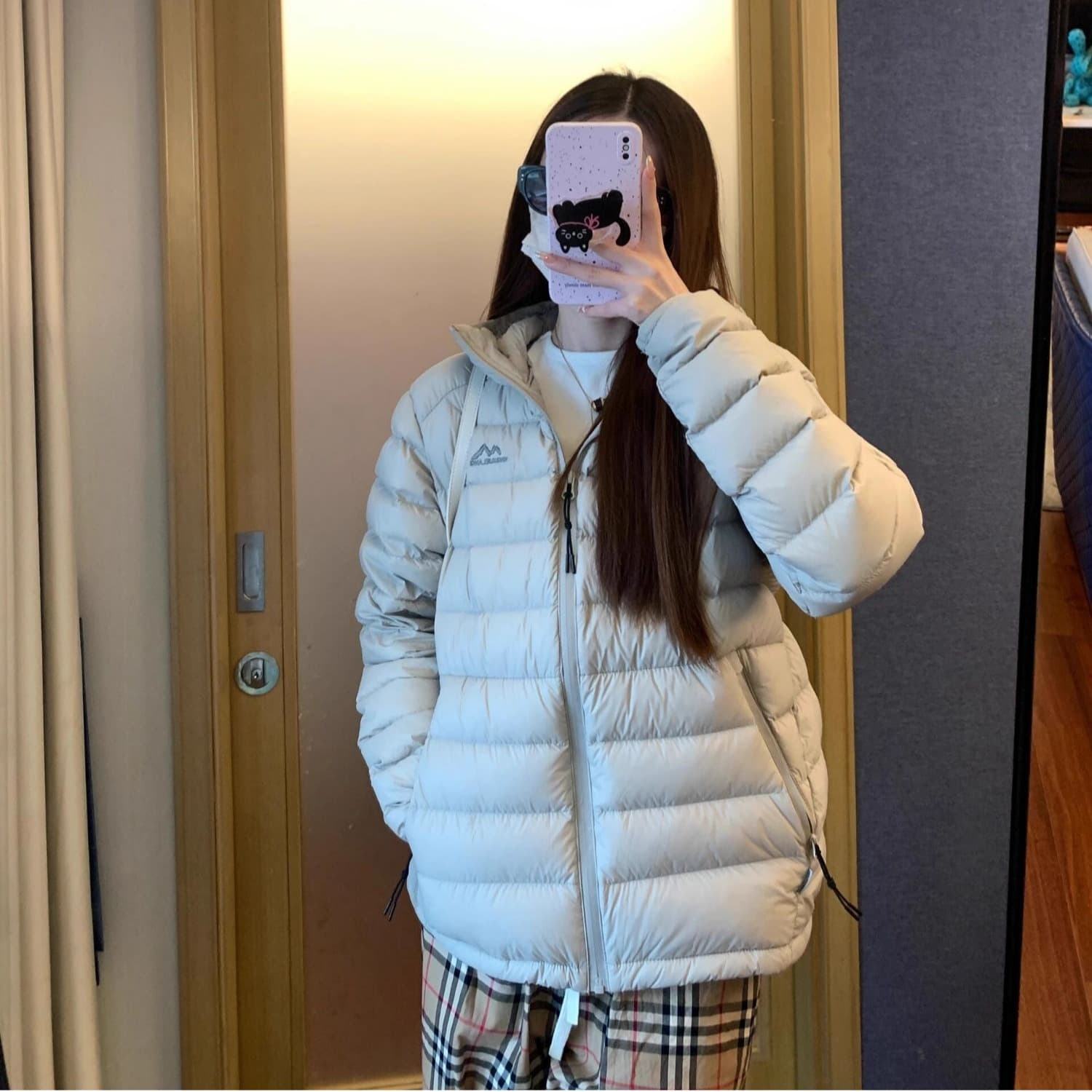 아래 면화 의류 여성 겨울 2026 새로운 얇고 가벼운 후드 작은 목화 진딧물 한국 스타일 루즈핏 패션 보온 면 옷 재킷 이미지 2