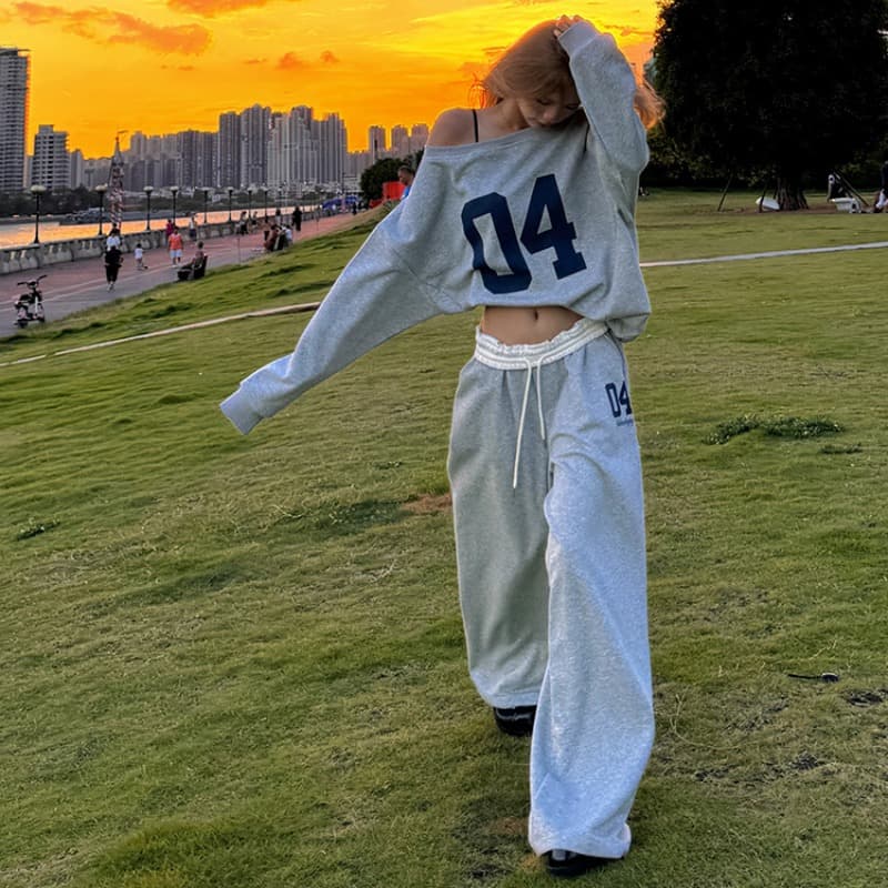 남자 바 면 280 그램 2026 봄 가을 아메리칸 비스듬한 어깨 숫자 디자인 센스 긴팔 후드티 여성 루즈핏 맨위 이미지 5