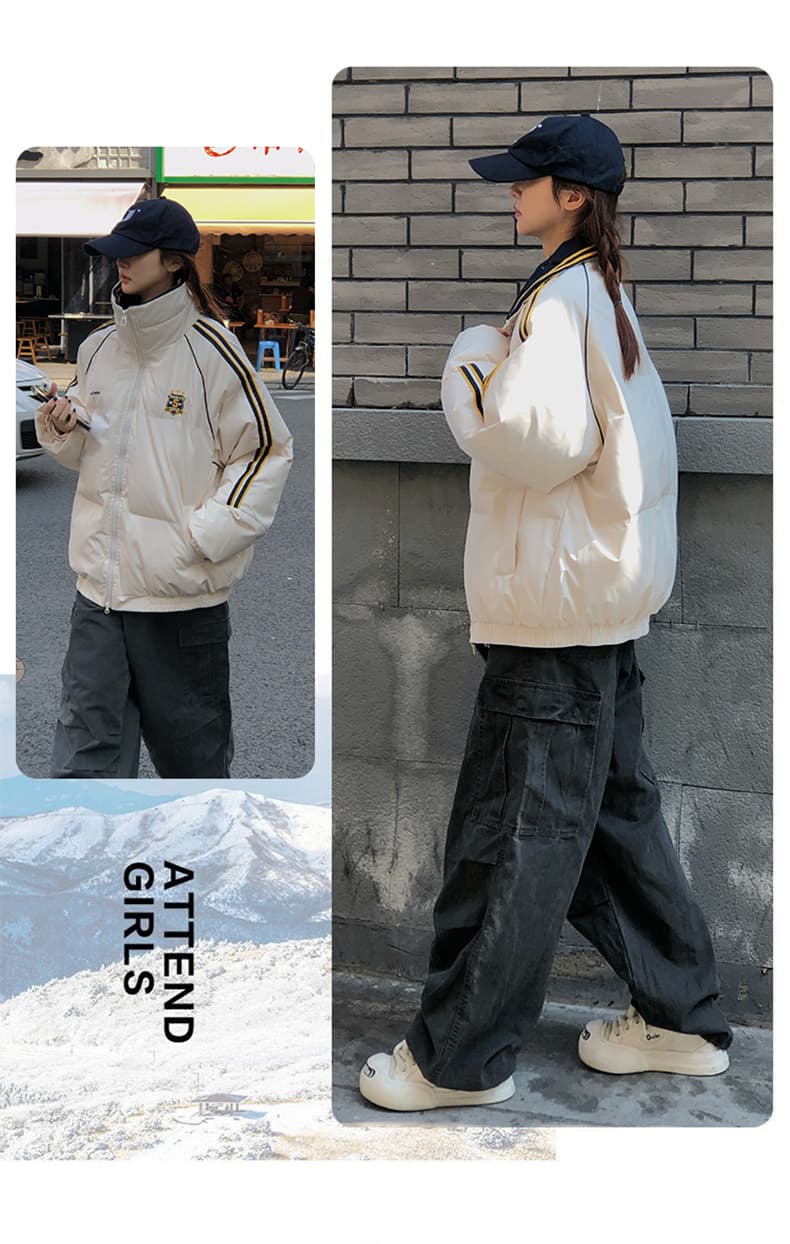2026 년 새로운 면 의류 여성 겨울 레트로 해군 루즈핏 oversize 학원 스타일 캐주얼 다용도 재킷 상세 이미지 7