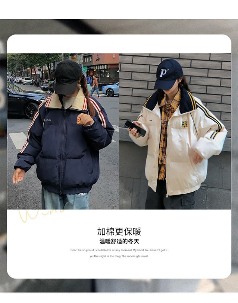 2026 년 새로운 면 의류 여성 겨울 레트로 해군 루즈핏 oversize 학원 스타일 캐주얼 다용도 재킷 상세 이미지 11
