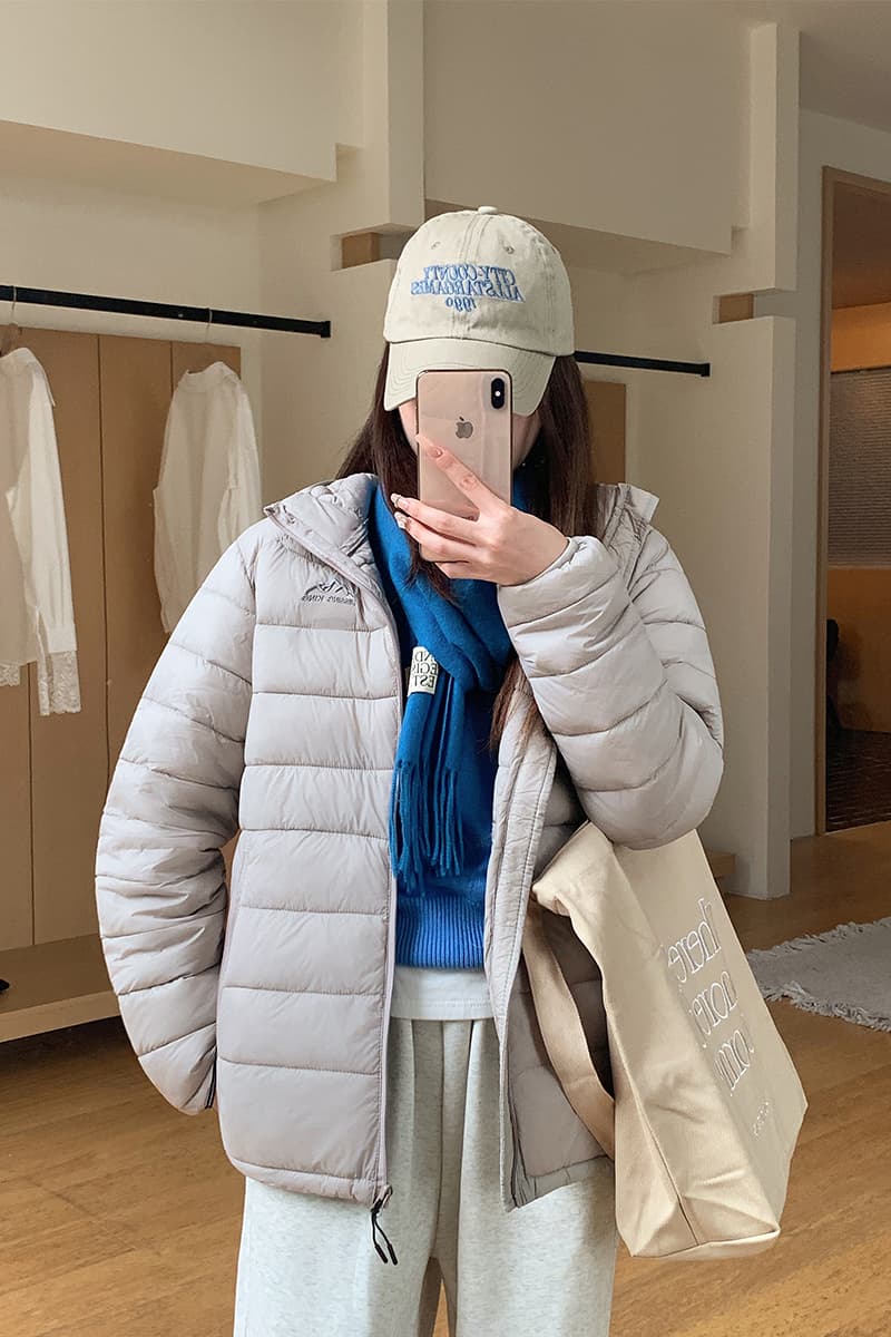 실사 아래 면화 의류 여성 겨울 새로운 얇고 가벼운 후드 작은 목화 진딧물 한국 스타일 루즈핏 패션 보온 면 옷 재킷 이미지 3