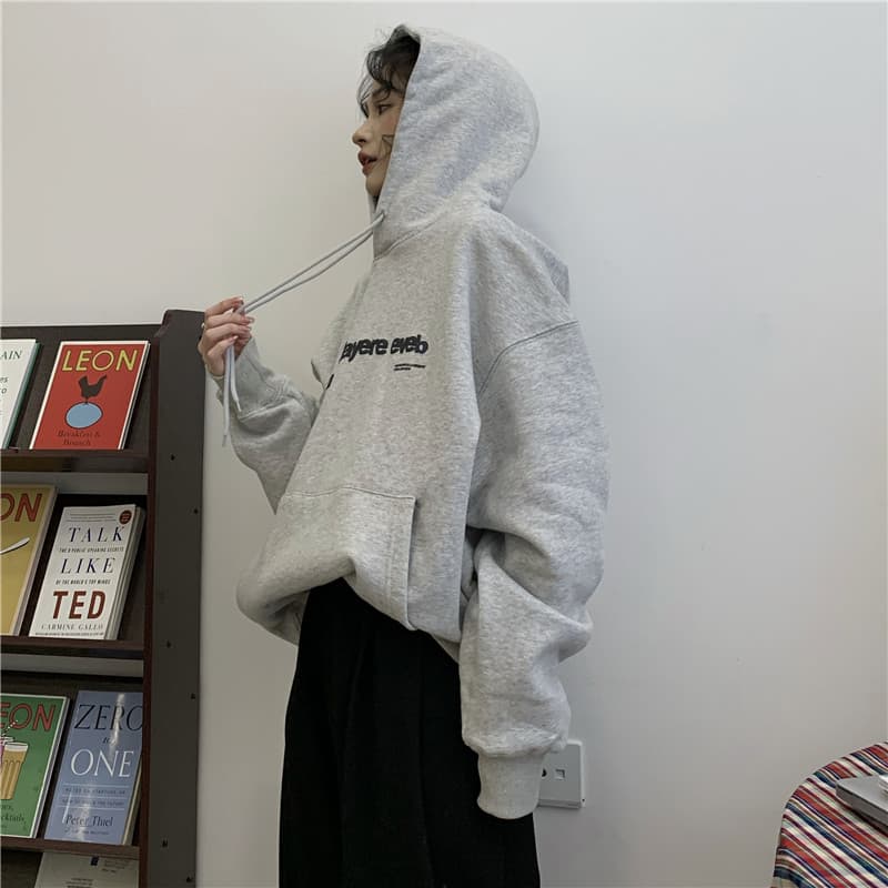 조기 가을 후드 oversize 후드티 운동 재킷 트렌디 ins 여성 봄 가을 2026 새로운 폭발 가을 겨울 의류 이미지 3