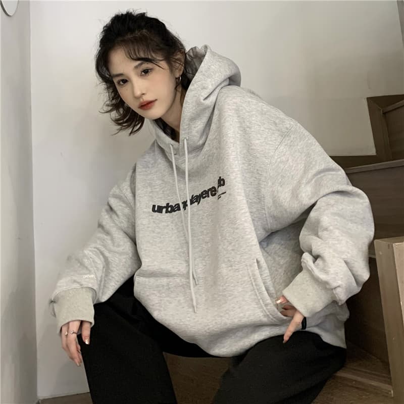 조기 가을 후드 oversize 후드티 운동 재킷 트렌디 ins 여성 봄 가을 2026 새로운 폭발 가을 겨울 의류 상세 이미지 5