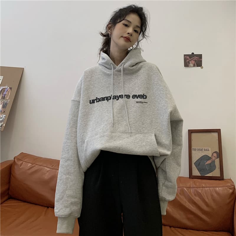 조기 가을 후드 oversize 후드티 운동 재킷 트렌디 ins 여성 봄 가을 2026 새로운 폭발 가을 겨울 의류 상세 이미지 10